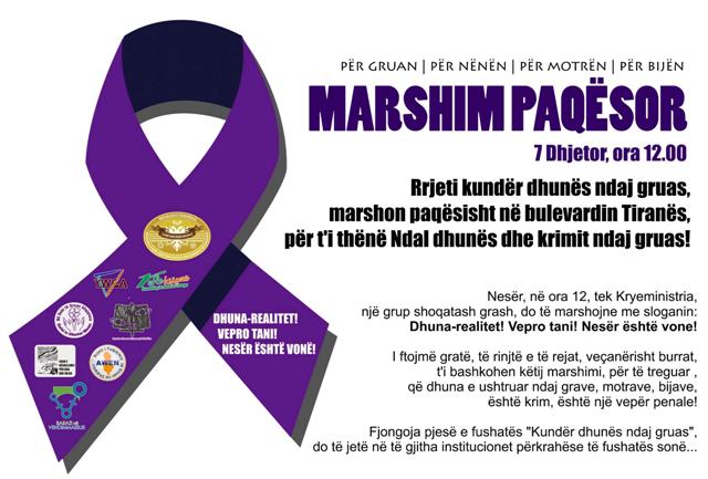 Te gjithe bashke per ti thene Ndal dhunes ndaj gruas