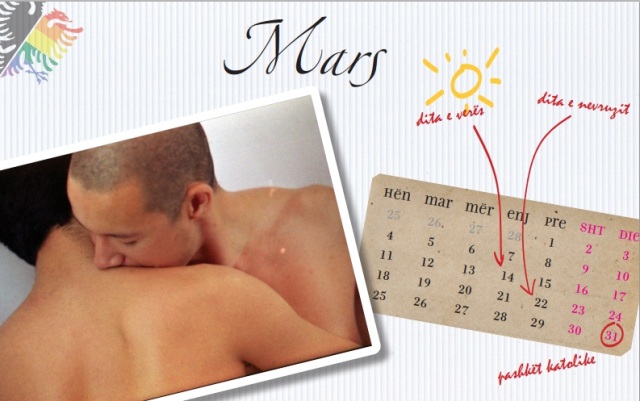 I pari kalendar me foto te personave LGBT ne Shqiperi