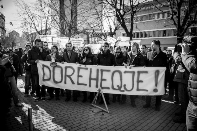 FOTO REPORTAZH/Protesta e studenteve ne Prishtine