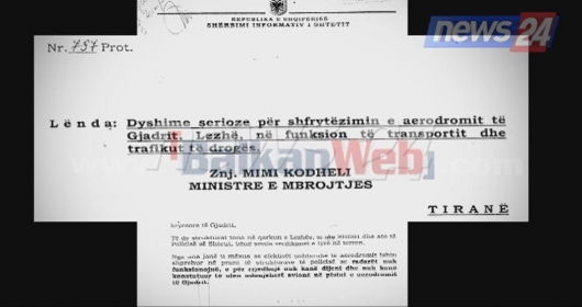 Shkresa e SHISH: Aerodromi i Gjadrit, dyshime per trafik droge