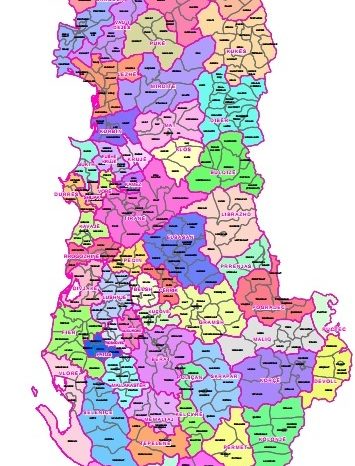 Ja harta e re administrative e Shqiperise