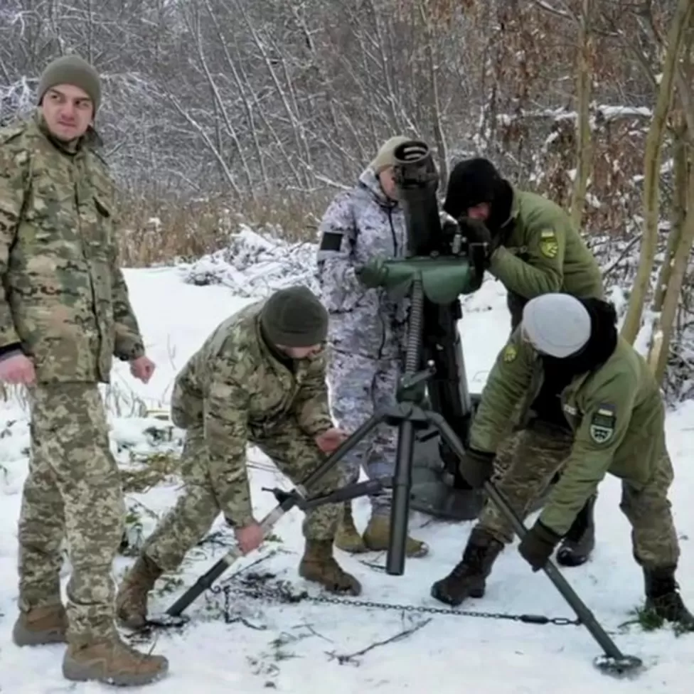Antonina and Oleksandr have had to learn how to use mortars and have been firing them over the long, harsh winter